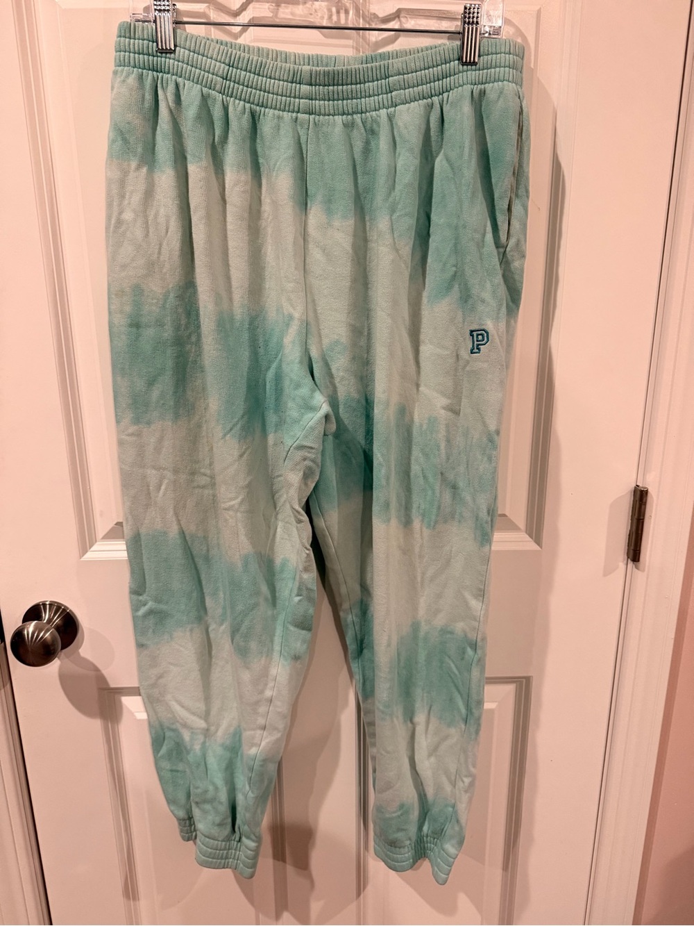 Pink Victoria’s Secret Tie Dye Drawstring Sweatpants Size Large